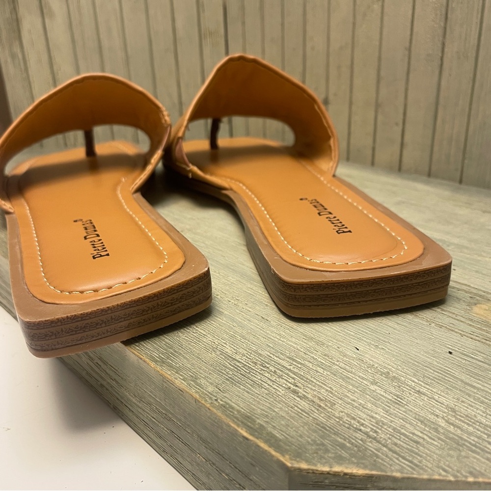 Pierre Dumas Tan Slide Sandals - Picture 5 of 9